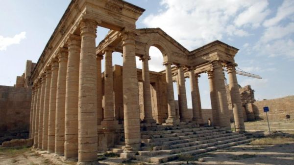 The ancient city of Hatra, which was destroyed by ISIS in 2015 (AFP/File Photo)
