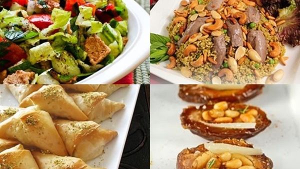 سلطة الفتوش، وفريكة باللحم ووربات القشطة