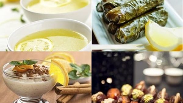 شوربة دجاج بالحامض وكوسا وورق عنب وليالي لبنان