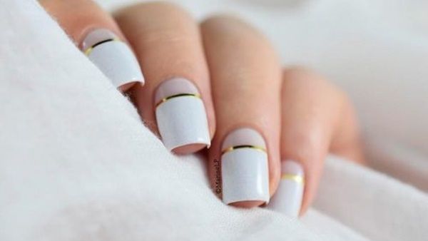 الابيض والذهبي موضة الاظافر لهذا الموسم 