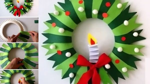 اصنعيه بنفسك: إكليل الباب لزينة الكريسماس اصنعيه بنفسك: إكليل الباب لزينة الكريسماس