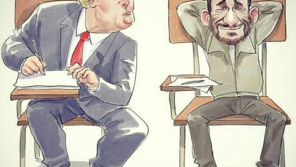 from the beginning of Trump’s campaign, many Iranians branded Trump as ‘the American Ahmadinejad’, and even started the hashtag #Trumpnejad to comment on the many similarities between the two. (Twitter) 