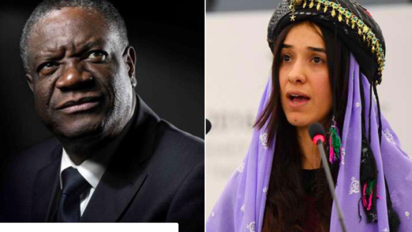 Mukwege (L), Murad get Nobel award for fighting against sexual violence 