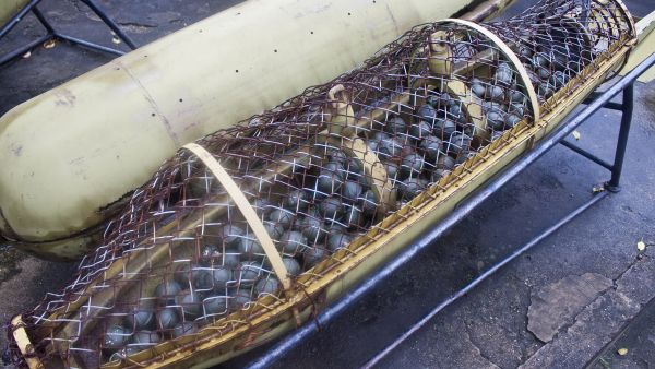 A model of the cluster bombs used in Vietnam. (Shutterstock)