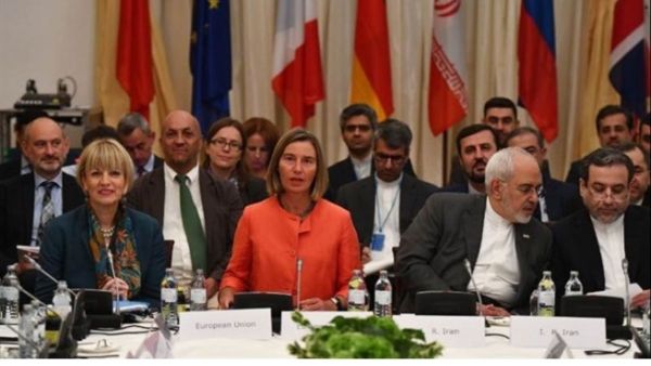 Britain, France and Germany along with Russia and China met with Iran in Vienna to offer economic benefits and assurances that would lessen the blow of sweeping US sanctions announced by Trump. (AFP)