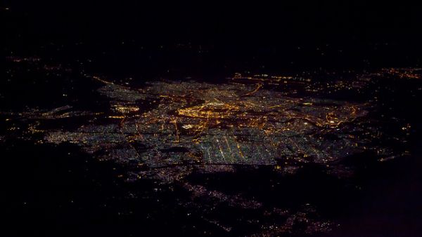 Baghdad at night, from above, 2012 (Flickr)