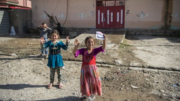 Children play in Mosul. (AFP/File) 
