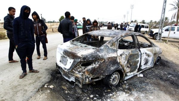 The aftermath of a previous car bomb in Najaf. [AFP]