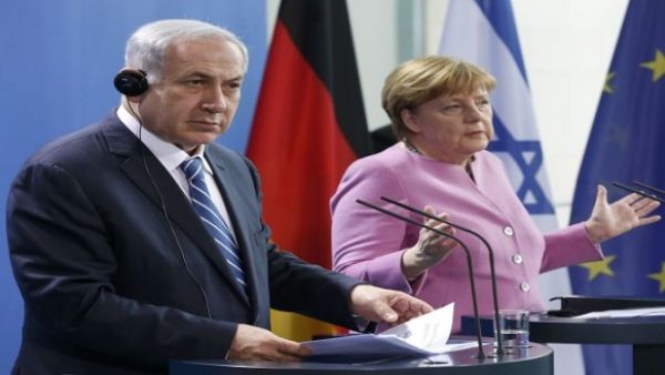 المستشارة الألمانية أنجيلا ميركل ورئيس الوزراء الاسرائيلي بنيامين نتنياهو