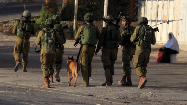 Israeli soldiers on patrol in Nablus. (AFP/File)