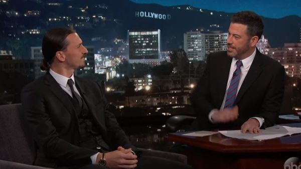 لقاء جيمي كيميل مع ابراهيموفيتش