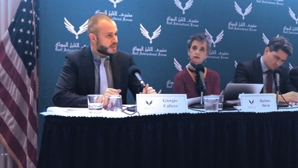 Giorgio Cafiero at the Gulf International Conference 2018 (Al Bawaba)