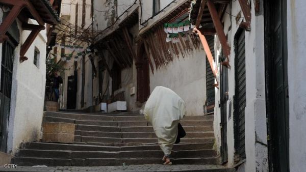 A woman walks along the Kasbah in Algiers, Algeria. (AFP/Farouk Batiche)