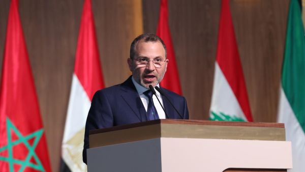 Lebanon's foreign minister, Gibran Bassil, addresses a news conference at the end of a regional economic summit in Beirut. (AFP/ File)