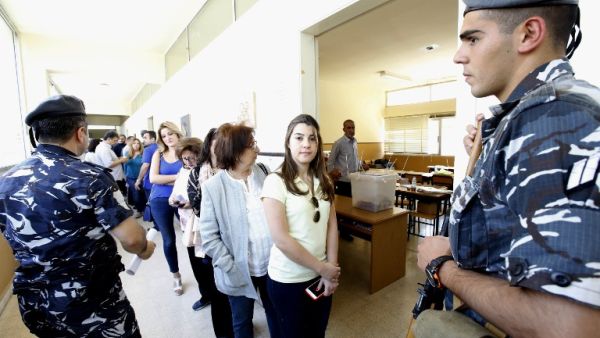 Lebanese women line up to vote during municipal elections.(AFP/File)