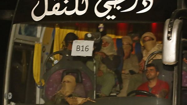 On Monday, 400 ISIS fighters began to be evacuated from the Lebanese border to eastern Syria, as part of an agreement with Lebanon, Hezbollah and Syria's government (AFP)

