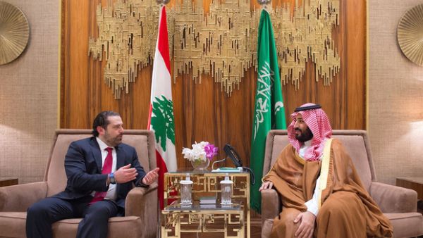 Crown Prince Mohammed bin Salman meeting with Lebanese premier Saad Hariri in Riyadh, earlier this year (AFP)