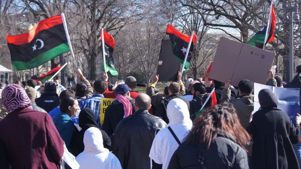 Libyan protesters (Wikimedia Commons)