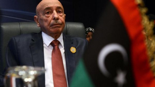President of the Libyan House of Representatives Aguila Saleh. (AFP/File)