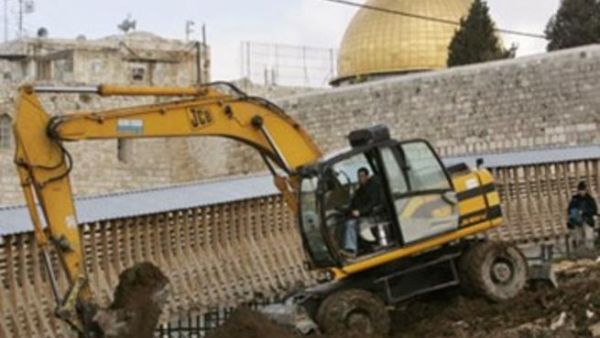 حفريات اسرائيلية تهدف لهدم المعالم الاسلامية في القدس