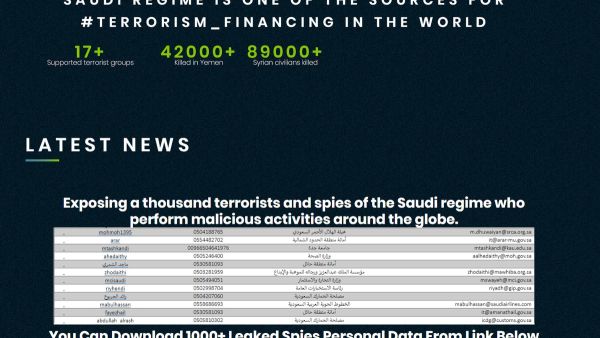 Screenshot taken from the hacked website homepage. (Socialmedia)