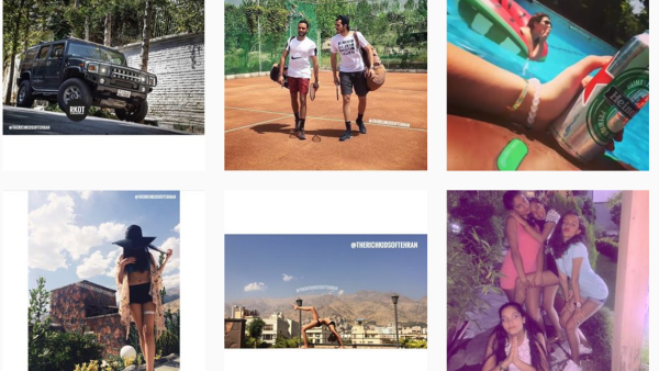 Some of the photos shared on "Rich Kids of Tehran" Instagram account for Iranian privileged youth. (Instagram/therichkidsoftehran)