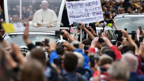 Pope Francis visited Ireland for two days during which he faced massive protests and backlash over latest sexual abuse scandals that hit the Catholic Church. (AFP)