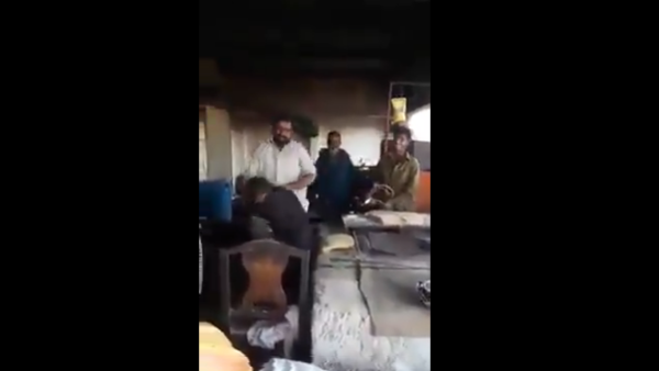 Screenshot from the video that was shared on social media from Pakistan.