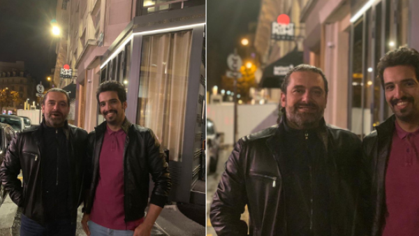 Footage shared on social media for Lebanon PM Saad Hariri while in Paris with a friend. (Socialmedia)