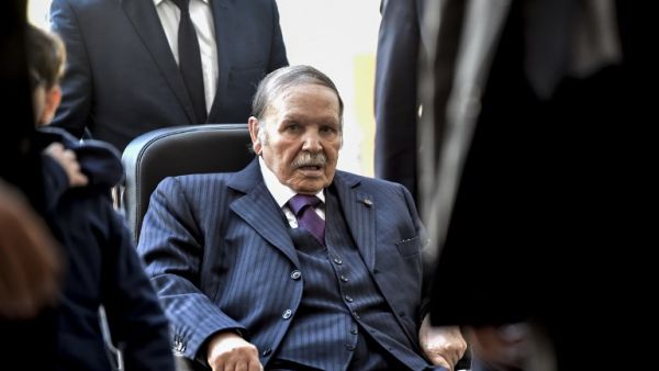 Algerian President Abdelaziz Bouteflika is seen while voting at a polling station in the capital Algiers during polls for local elections. (AFP/ File Photo)