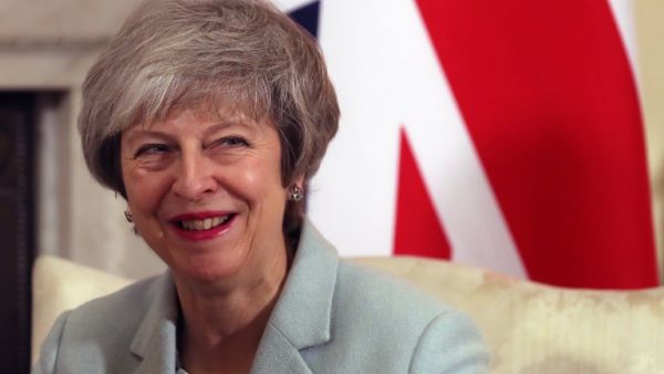 Britain's Prime Minister Theresa May reacts during her meeting with Malta's Prime Minister Joseph Muscat inside 10 Downing Street in central London, on February 11, 2019. (AFP / File Photo)