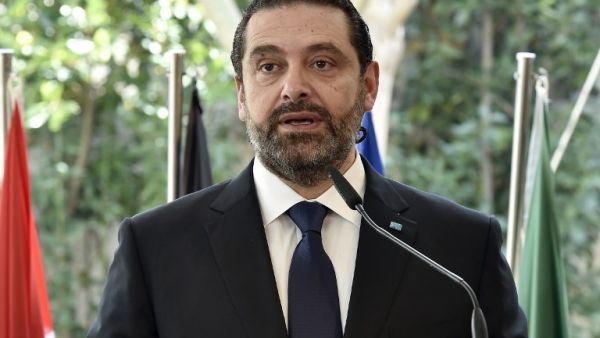 Lebanese Prime Minister Saad Hariri speaks during the opening ceremony of the new building of the European Union delegation to Lebanon in the capital Beirut, on February 26, 2019. (AFP/ File)