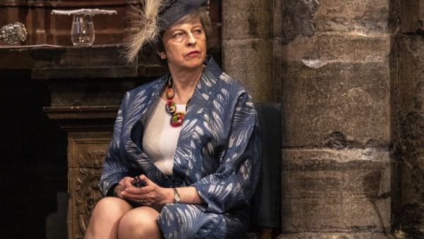Britain's Prime Minister Theresa May waits to give a reading during the Commonwealth Day service at Westminster Abbey in London on March 11, 2019. (AFP/ File)