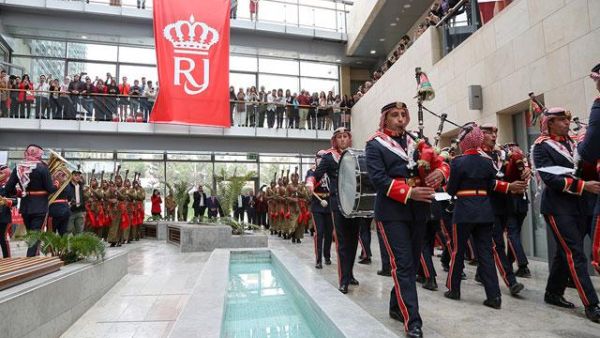 The army band performs in celebration of Royal Jordanian’s 55th anniversary (Photo courtesy of Royal Jordanian)

