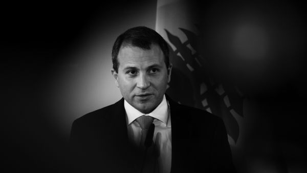 Lebanese Foreign Minister Gebran Bassil speaks during a press conference following talks with his German counterpart at the foreign ministry in Berlin. (AFP/File)