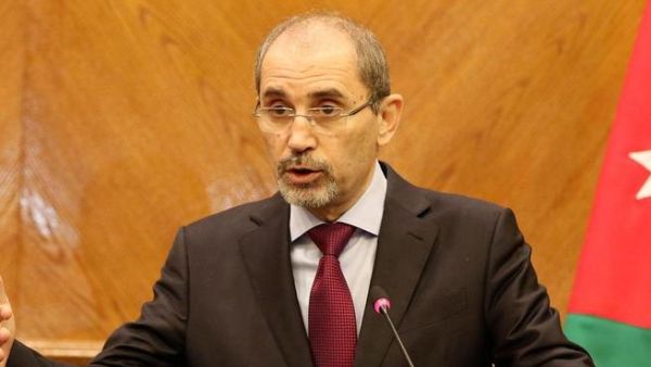 Jordanian Foreign Minister Ayman Safadi speaks during a press conference in Amman. (AFP/ File)
