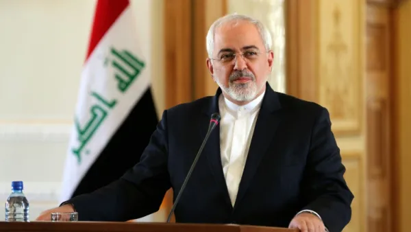 Iranian Foreign Minister Mohammad Javad Zarif holds a press conference in Tehran. (AFP)