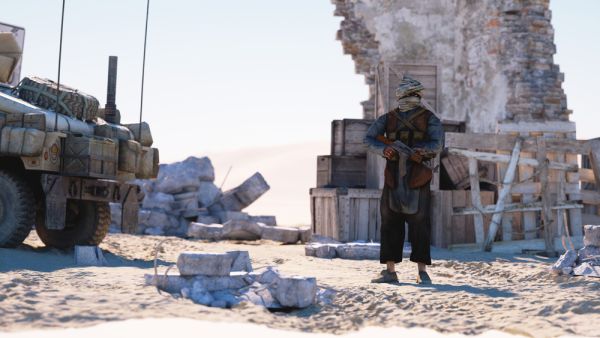 Man terrorist wearing a mask and holding a gun. (Shutterstock/ File Photo)