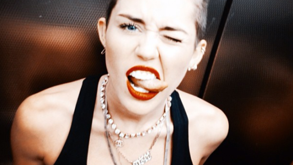 Miley Cyrus gettin' glitzed for VMA debacle of a show that bumped Assad smack dab down to #2 (Image: Facebook)