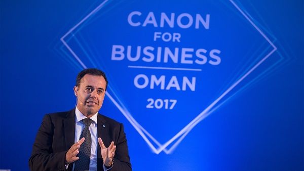 Mr Shadi Bakhour addressing the partners at 'Canon for Business Oman 2017