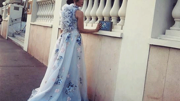 إطلالة رابعة الزيات بفستان من تصميم نجا سعادة كوتور