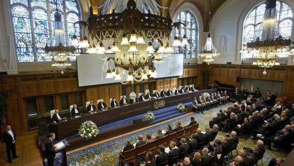 United Nations secretary-general Ban Ki Moon delivering a speech during a ceremony to mark the 70th anniversary of the International Court of Justice. (AFP/File)