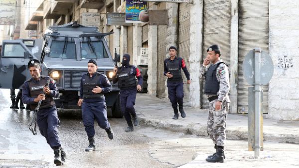 Jordanian security forces are seen during clashes with a militant cell in Irbid in March 2016. (AFP/File)