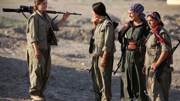 A picture taken on August 21, 2014 shows fighters from the Kurdistan Workers Party (PKK). (AFP/File)
