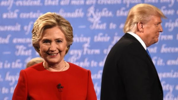 Hillary Clinton and Donald Trump sparred over job creation, trade, extremism and policing. (AFP/File)