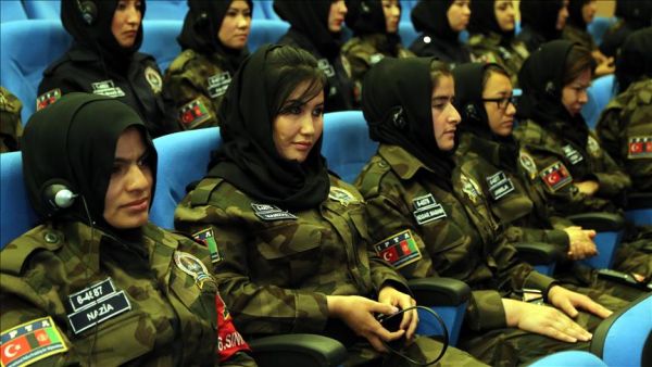 Female cadets in training from Afghanistan. (Anadolu Agency)
