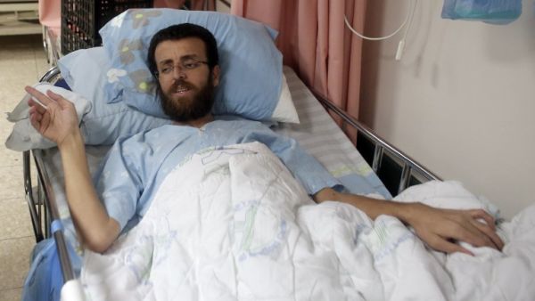 Muhammad al Qiq has been on hunger strike for 92 days. (AFP/Ahmad Gharabli)