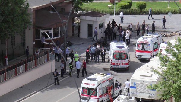 Ambulances on the site of the blast. (Twitter) Ambulances on the site of the blast. (Twitter)