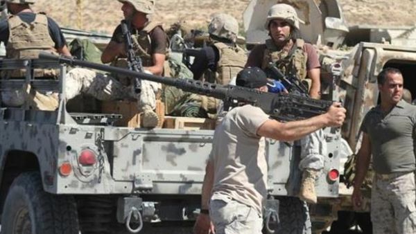 Lebanese security forces gather near Arsal. (AFP/File)
