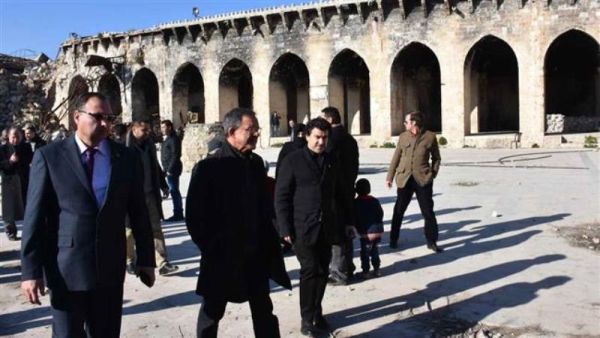 Thierry Mariani, who is a member of The Republicans party, his fellow LR member Nicolas Dhuicq and a former member of the Democratic Movement party and presidential candidate, Jean Lassalle, arrived in Damascus on Thursday to visit Syrian Christians in Aleppo. (Twitter)